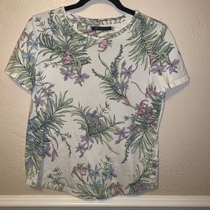 Cute Pure Cotton M&S COLLECTION Floral T-Shirt